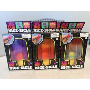 VIRAL Needoh NICE-SICLE Nee Doh Ice Cream Sensory Toy Stress Nice 3 PACK